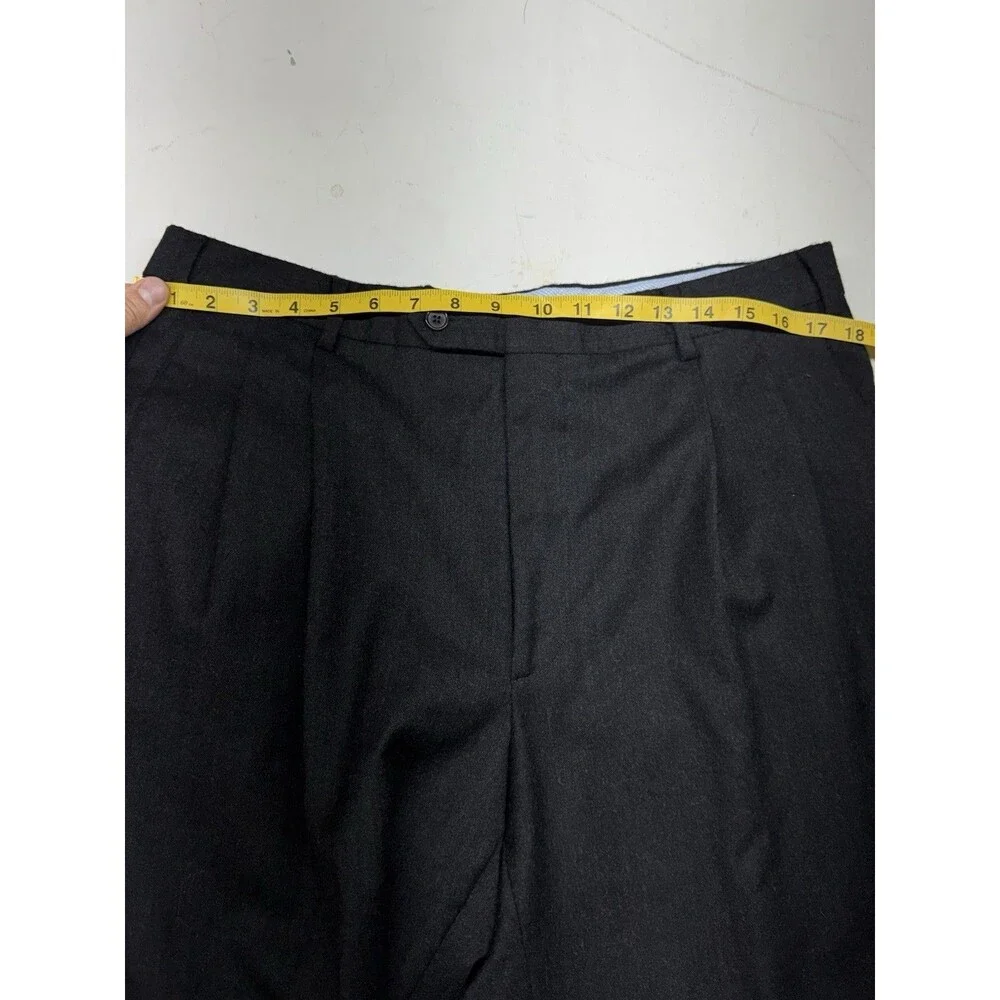 Enzo Mantovani Zignone Dress Pants Cuffed Mens 36x32 Charcoal Wool Cashmere Boho